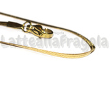 Collana Maglia Snake Piatta 2mm in Acciaio Inox Oro 45cm
