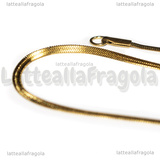 Collana Maglia Snake Piatta 2mm in Acciaio Inox Oro 45cm