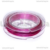 10 Metri Cavetto d'acciaio rivestito in nylon Rosa scuro 0.38mm