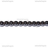 Perle in Ematite non magnetica 4mm filo 40cm