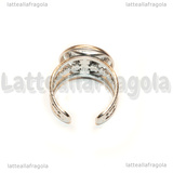Base Anello in Acciaio Inox regolabile con base tonda 18mm