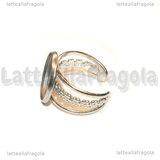Base Anello in Acciaio Inox regolabile con base tonda 18mm