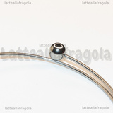 Base Bracciale Rigido in Acciaio Inox sfera svitabile 65mm