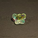 Ciondolo Farfalla in Vetro Sfaccettato Cristal AB 15x12mm