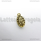 Ciondolo Medaglietta Madonna in Acciaio Inox dorato placcato oro 24k 15x8mm