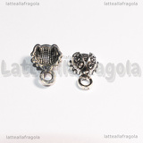 Charm Coccinella in metallo argento antico 11x8mm