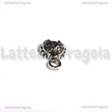 Charm Coccinella in metallo argento antico 11x8mm