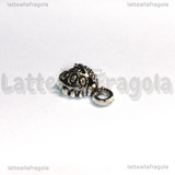 Charm Coccinella in metallo argento antico 11x8mm
