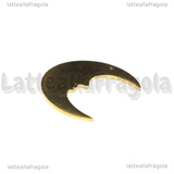 Ciondolo Luna in Acciaio Inox Dorato 24x19.5mm
