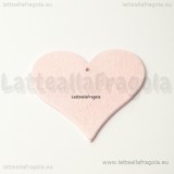 Ciondolo cuore in legno Rosa 43x40mm
