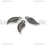 3 Charms Ala in Acciaio Inox 12x5mm