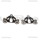Ciondolo Carrozza di Cenerentola in Acciaio Inox 12x16.5x1mm