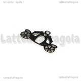 Ciondolo Carrozza di Cenerentola in Acciaio Inox 12x16.5x1mm