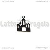 Ciondolo Castello in Acciaio Inox 17x10.5x1mm