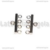 Coppia Connettori in Acciaio Inox per quadruplo filo 9x20x2.5mm