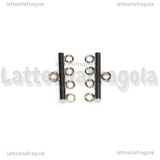 Coppia Connettori in Acciaio Inox per quadruplo filo 9x20x2.5mm