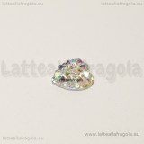 10 Cabochon Cuori in acrilico effetto drusa 9.5mm