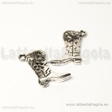 Charm Stivali da Cowboy in metallo argento antico 22x14mm