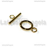 Chiusura Composta in Acciaio Inox Gold Plated 16mm