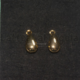 Coppia Orecchini Goccia a perno in Ottone placcato Oro 18K 17x8.5mm