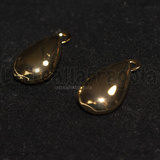 Coppia Orecchini Goccia a perno in Ottone placcato Oro 18K 17x8.5mm