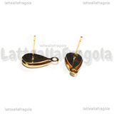 Coppia Orecchini Goccia a perno in Ottone placcato Oro 18K 17x8.5mm