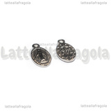 Ciondolo Medaglietta Madonna in Acciaio Inox 15x8mm