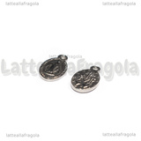 Ciondolo Medaglietta Madonna in Acciaio Inox 15x8mm