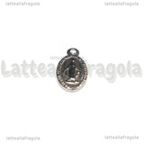 Ciondolo Medaglietta Madonna in Acciaio Inox 15x8mm