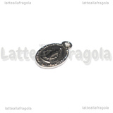 Ciondolo Medaglietta Madonna in Acciaio Inox 15x8mm