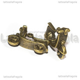Ciondolo Vespa 3D in metallo color bronzo 23x17mm
