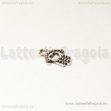 Charm Mano di Fatima in metallo argento antico 11x7.6mm