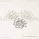 Filigrana in metallo silver plated 14mm