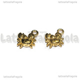 Ciondolo Granchio 3D in Acciaio Inox Dorato 12.5x11x4mm