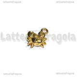 Ciondolo Granchio 3D in Acciaio Inox Dorato 12.5x11x4mm