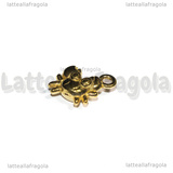 Ciondolo Granchio 3D in Acciaio Inox Dorato 12.5x11x4mm