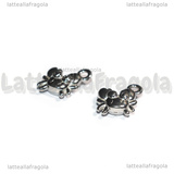Ciondolo Granchio 3D in Acciaio Inox 12.5x11x4mm