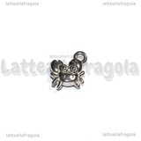 Ciondolo Granchio 3D in Acciaio Inox 12.5x11x4mm