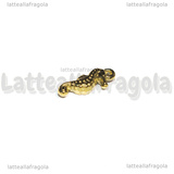 Ciondolo Cavalluccio Marino 3D in Acciaio Inox Dorato 14.5x5x3mm