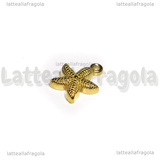 Ciondolo Stella Marina in Acciaio Inox Dorato 15.5x12x3mm