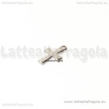 Charm Croce in Acciaio Inox 12x7mm