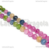 Perle in Giada Sfaccettata colori misti 4-4.5mm filo 38cm circa