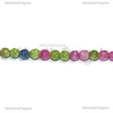 Perle in Giada Sfaccettata colori misti 4-4.5mm filo 38cm circa