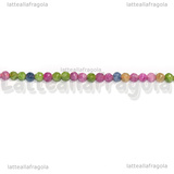 Perle in Giada Sfaccettata colori misti 4-4.5mm filo 38cm circa