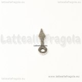 Lancetta orologio in metallo argento antico 15.8x4.7mm