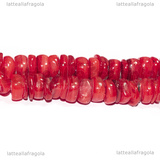 Filo Chips Madreperla Rosso 6-7x5-7x2.5mm 19cm