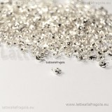 25 Coprinodo in metallo silver plated 4x3.5mm