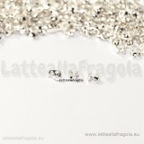 25 Coprinodo in metallo silver plated 4x3.5mm