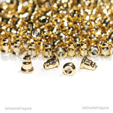 Retro per Orecchini in Acciaio Dorato 10 pezzi 6x5mm
