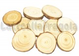 10 Dischetti in legno misure comprese tra 3cm e 4cm circa